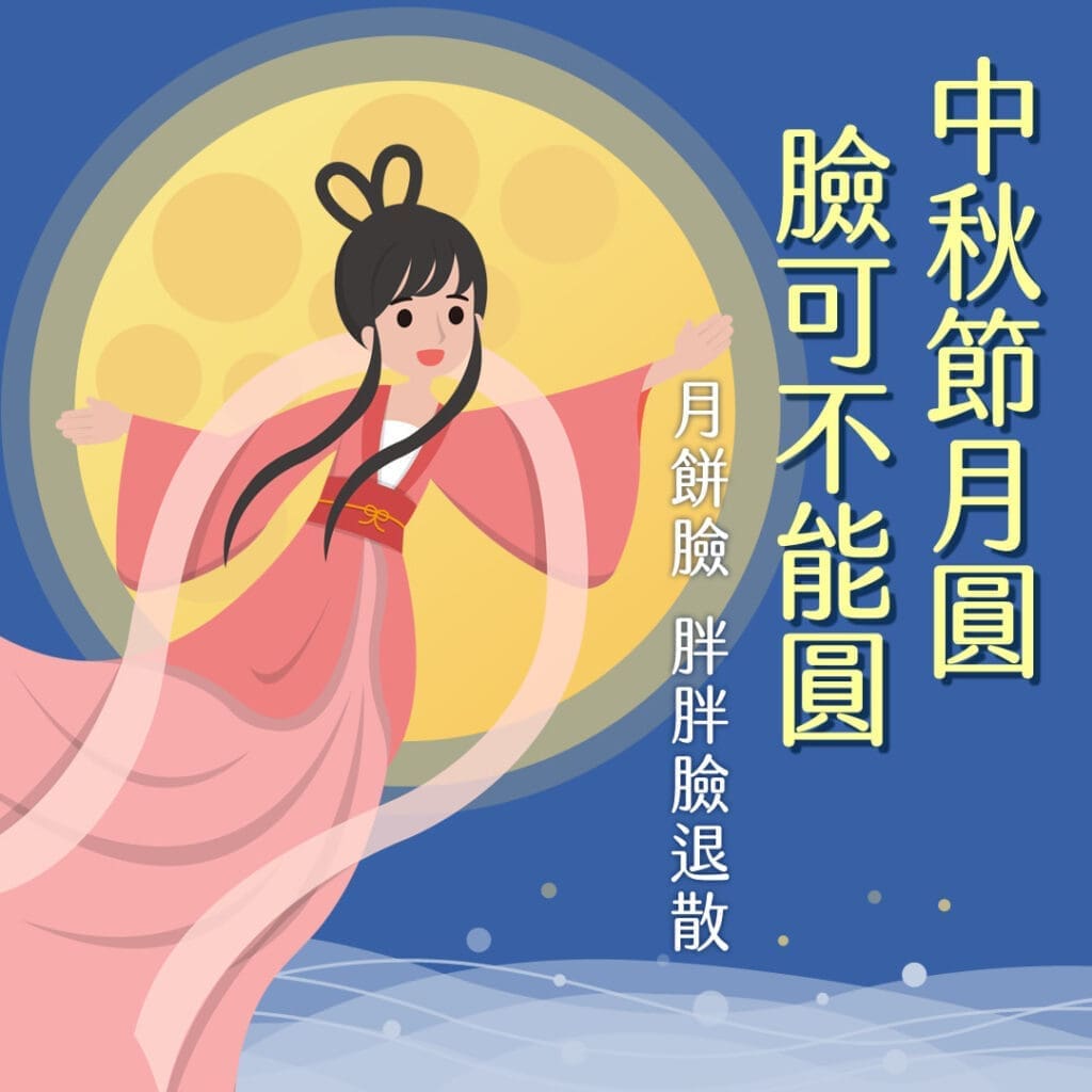 中秋節月圓臉可不能圓-月餅臉,胖胖臉退散